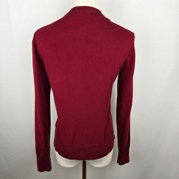 NWOT J. Crew Sequin Floral Embroidered Jackie Cardigan Small Red Unique Elegant - Picture 7 of 11